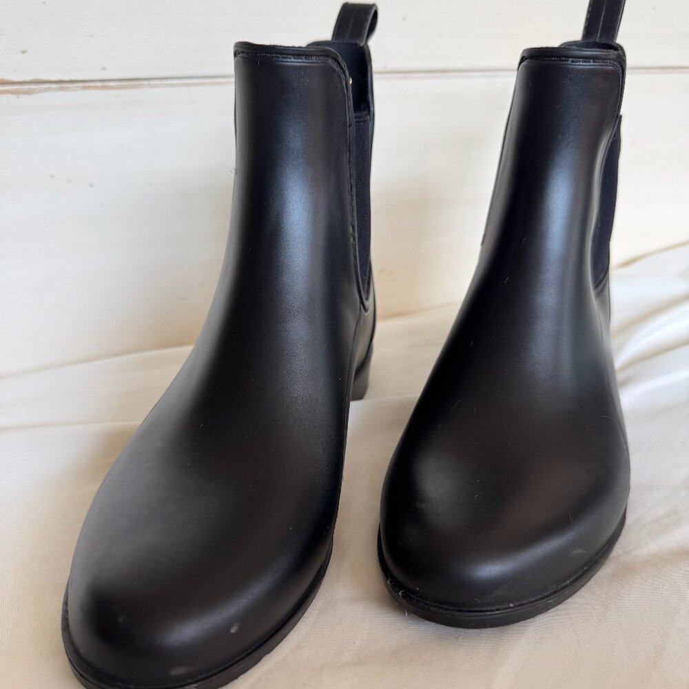 GUC, Sam Edelman Tinsley Rain Boots, Black, US Women's Size 8, Bonded Leather - Picture 2 of 16